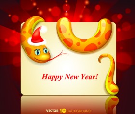 Set of 2013 Year Snake card Vector backgrounds 01