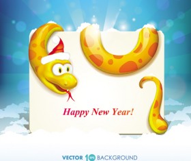 Set of 2013 Year Snake card Vector backgrounds 02
