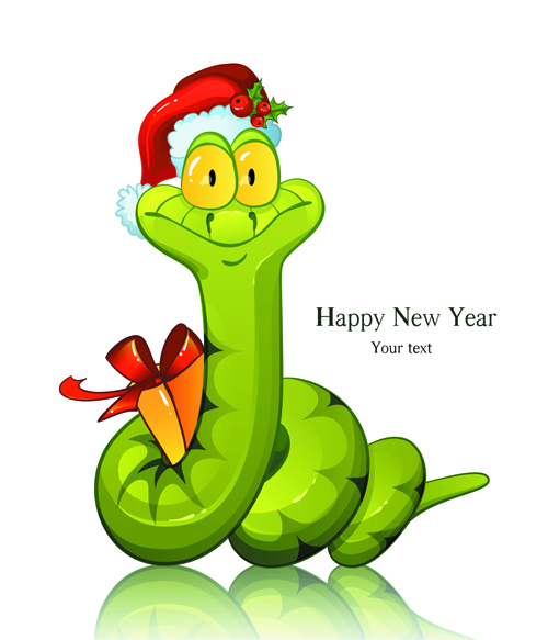 Set of 2013 Year Snake card Vector backgrounds 03