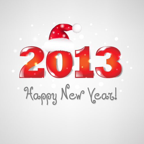 Vector set of 2013 new year design elements 03
