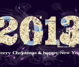 Vector set of 2013 new year design elements 05