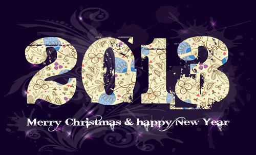Vector set of 2013 new year design elements 05