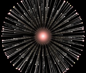 Set of holiday Fireworks design vector material 25