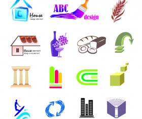 Creative 3D Logo design vector set 03