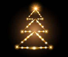 Elements of Abstract christmas tree vector material 03