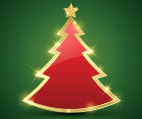 Elements of Abstract christmas tree vector material 04
