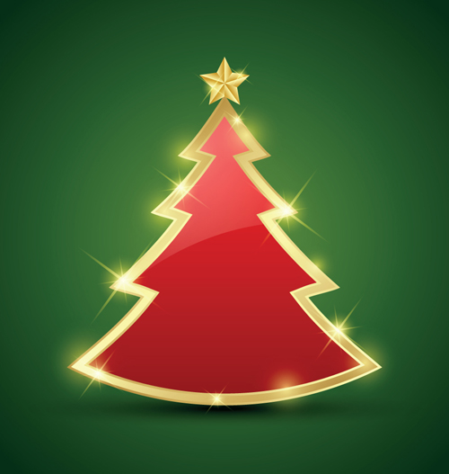 Elements of Abstract christmas tree vector material 04