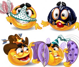 Different Adult Smileys icon vector 02