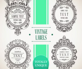 Elements of Baroque Style Frames and Borders vector 04