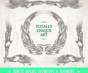 Elements of Baroque Style Frames and Borders vector 05