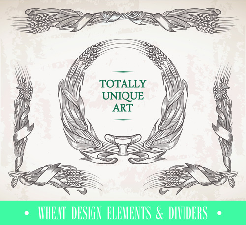 Elements of Baroque Style Frames and Borders vector 05
