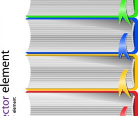 Elements of Books design vector material 02