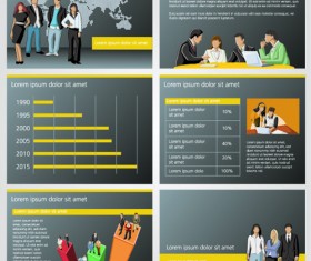 Elements of Business Infographics template vector material 01