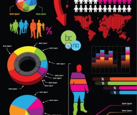 Vector set of Business graphics and symbols elements 02