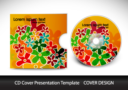 CD cover presentation vector template material 10