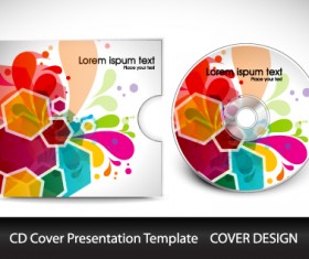 CD cover presentation vector template material 12