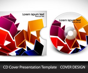 CD cover presentation vector template material 04