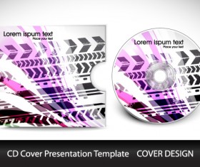 CD cover presentation vector template material 05