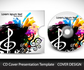 CD cover presentation vector template material 06