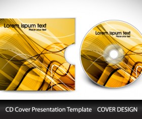 CD cover presentation vector template material 07