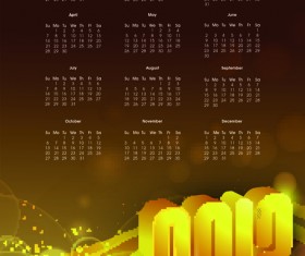 Elements of Calendar 2013 design vector art 01