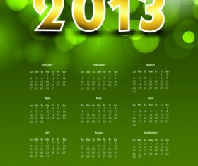 Elements of Calendar 2013 design vector art 03