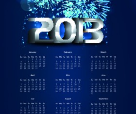 Elements of Calendar 2013 design vector art 04