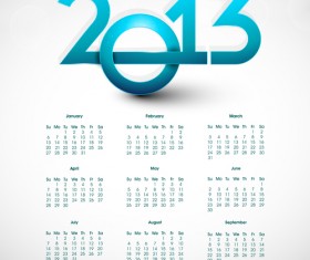 Elements of Calendar 2013 design vector art 07