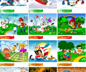 Elements of Calendar grid 2013 design vector set 01