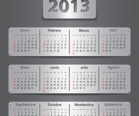 Elements of Calendar grid 2013 design vector set 14