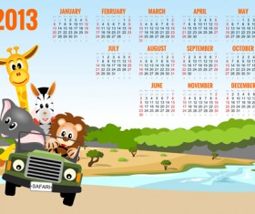 Elements of Calendar grid 2013 design vector set 04