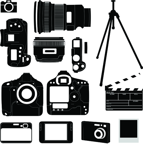 Vivid Camera and Camcorder elements vector material 03