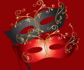 Various Carnival Mask elements vector set 03