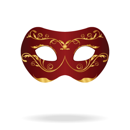 Various Carnival Mask elements vector set 05