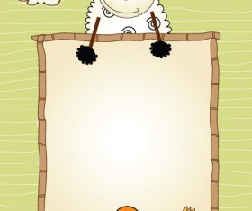 Set of Cute Children frame vector graphic 03