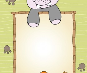 Set of Cute Children frame vector graphic 04