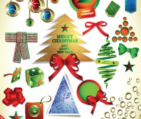 Set of Christmas Accessories vector Illustration 02