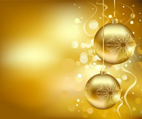 Set of Christmas balls decor Backgrounds vector 01