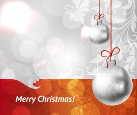 Set of Christmas balls decor Backgrounds vector 02