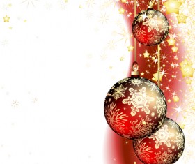 Set of Christmas balls decor Backgrounds vector 01 free download