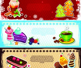 Elements of Cute Christmas Banners design vector 01