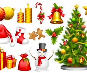 Elements of Christmas Illustration collection vector 03
