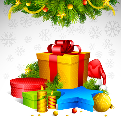 Elements of Christmas Illustration collection vector 04