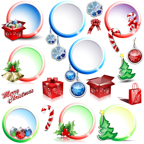 Elements of Christmas Illustration collection vector 05