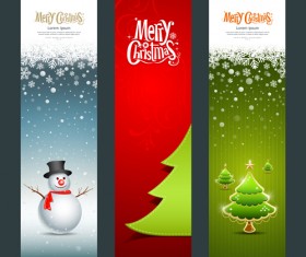 Shiny Christmas style banner design vector 02