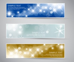 Shiny Christmas style banner design vector 05