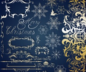 Christmas frames with decor design vector 02