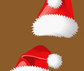 Different Christmas hat design elements vector set 02