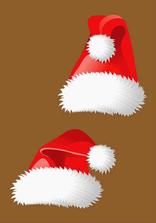 Different Christmas hat design elements vector set 02