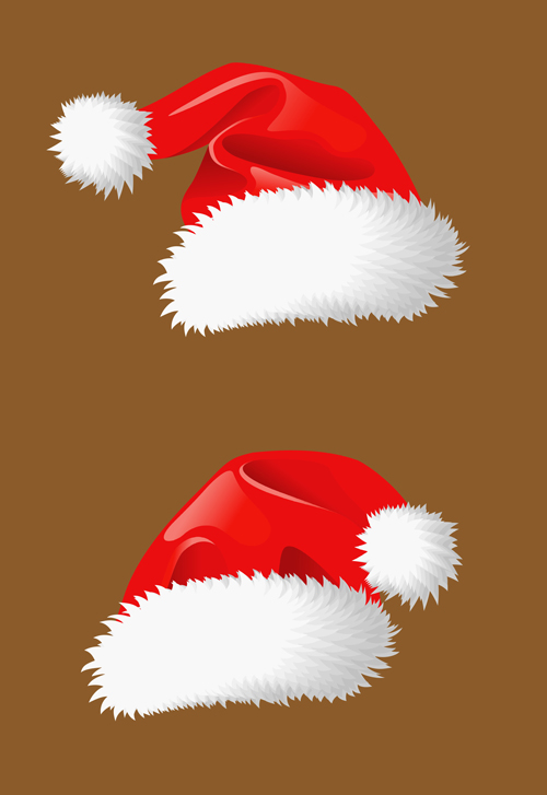 Different Christmas hat design elements vector set 05
